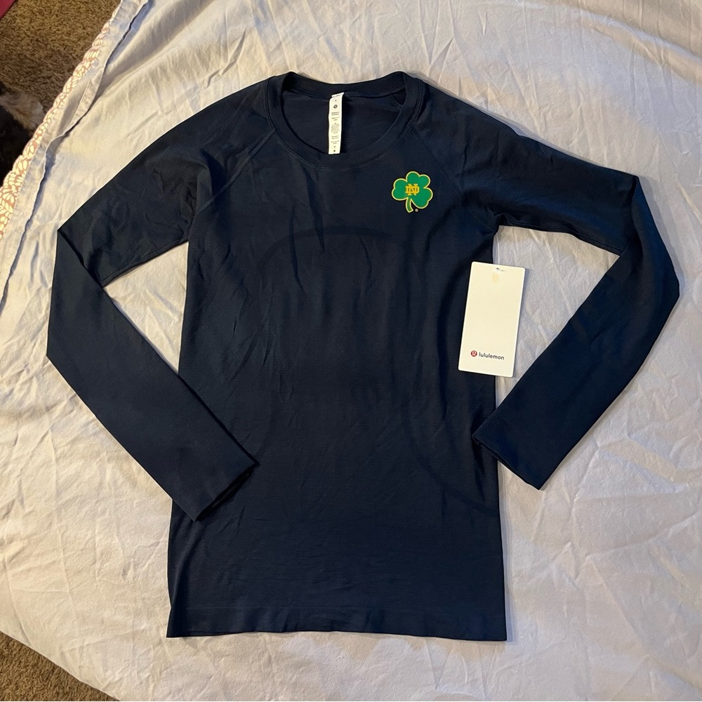 Exclusive Lululemon Notre Dame swiftly tech long sleeve 2.0.